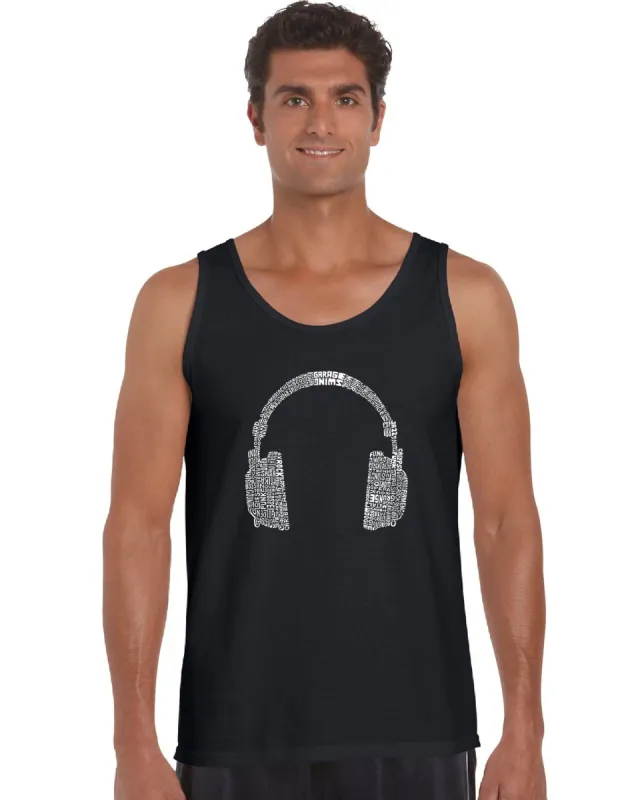 63 DIFFERENT GENRES OF MUSIC - Men's Word Art Tank Top sold by LA Pop Art