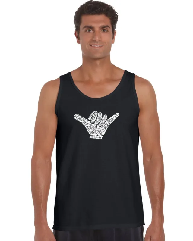 TOP WORLDWIDE SURFING SPOTS - Men's Word Art Tank Top sold by LA Pop Art
