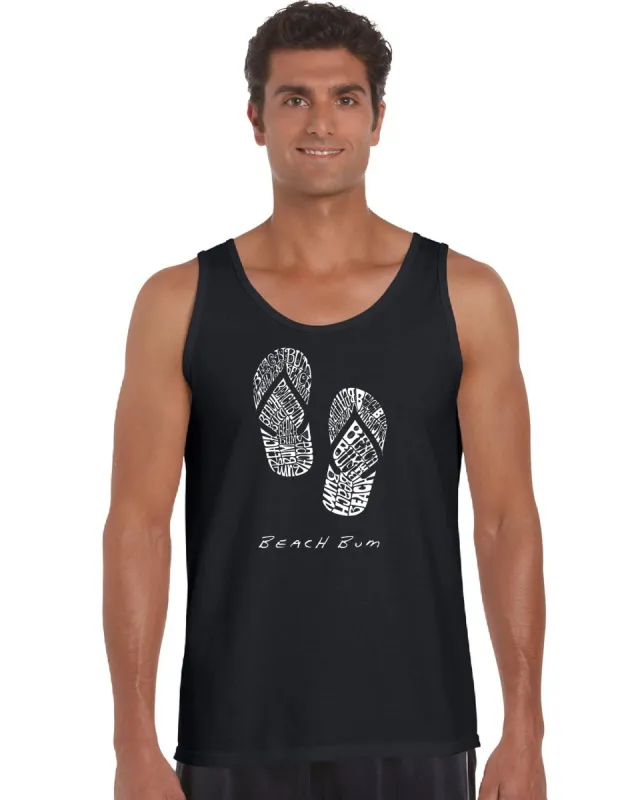 BEACH BUM - Men's Word Art Tank Top sold by LA Pop Art