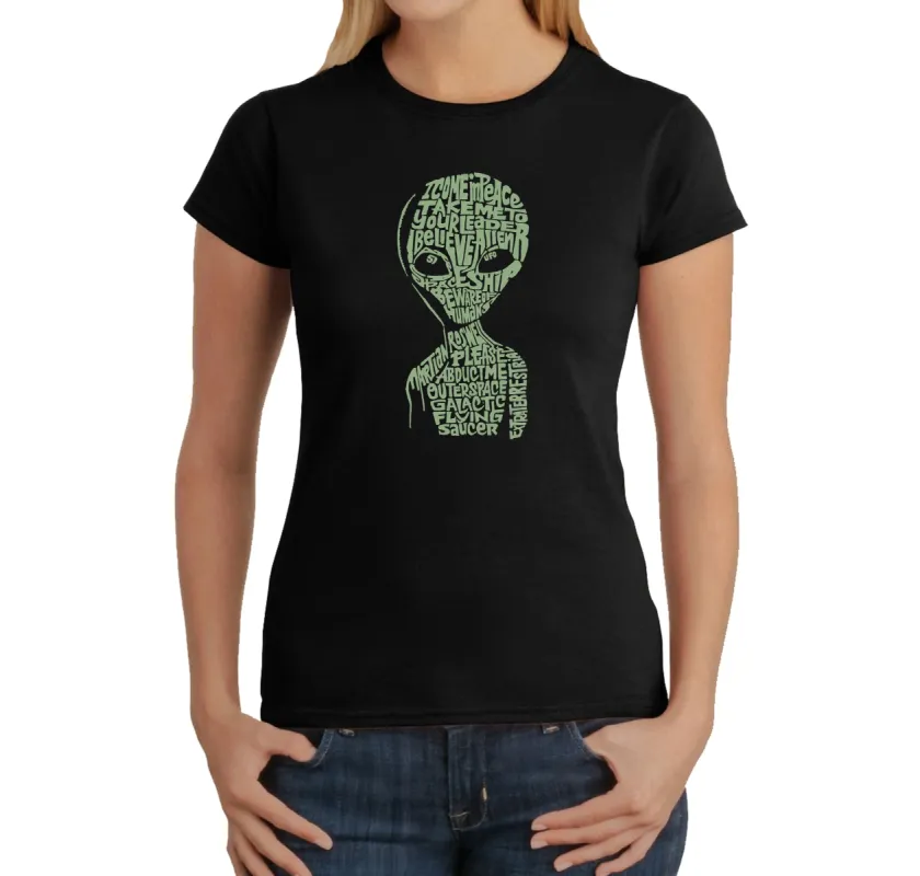 Alien - Women's Word Art T-Shirt sold by LA Pop Art