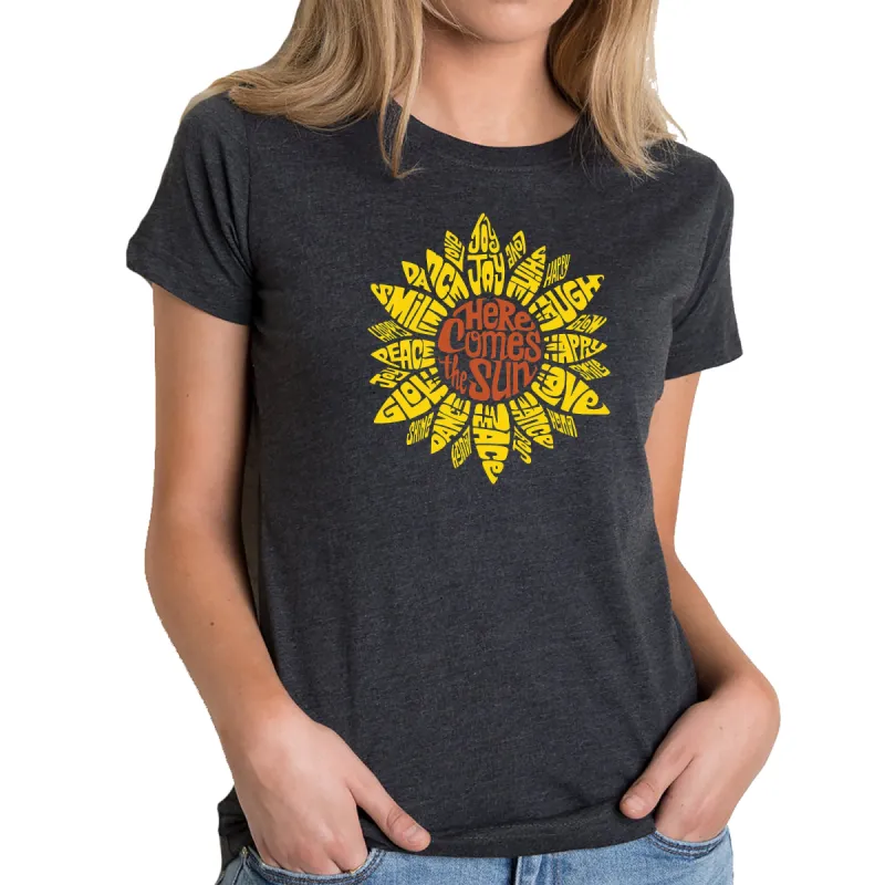 Sunflower  - Women's Premium Blend Word Art T-Shirt sold by LA Pop Art