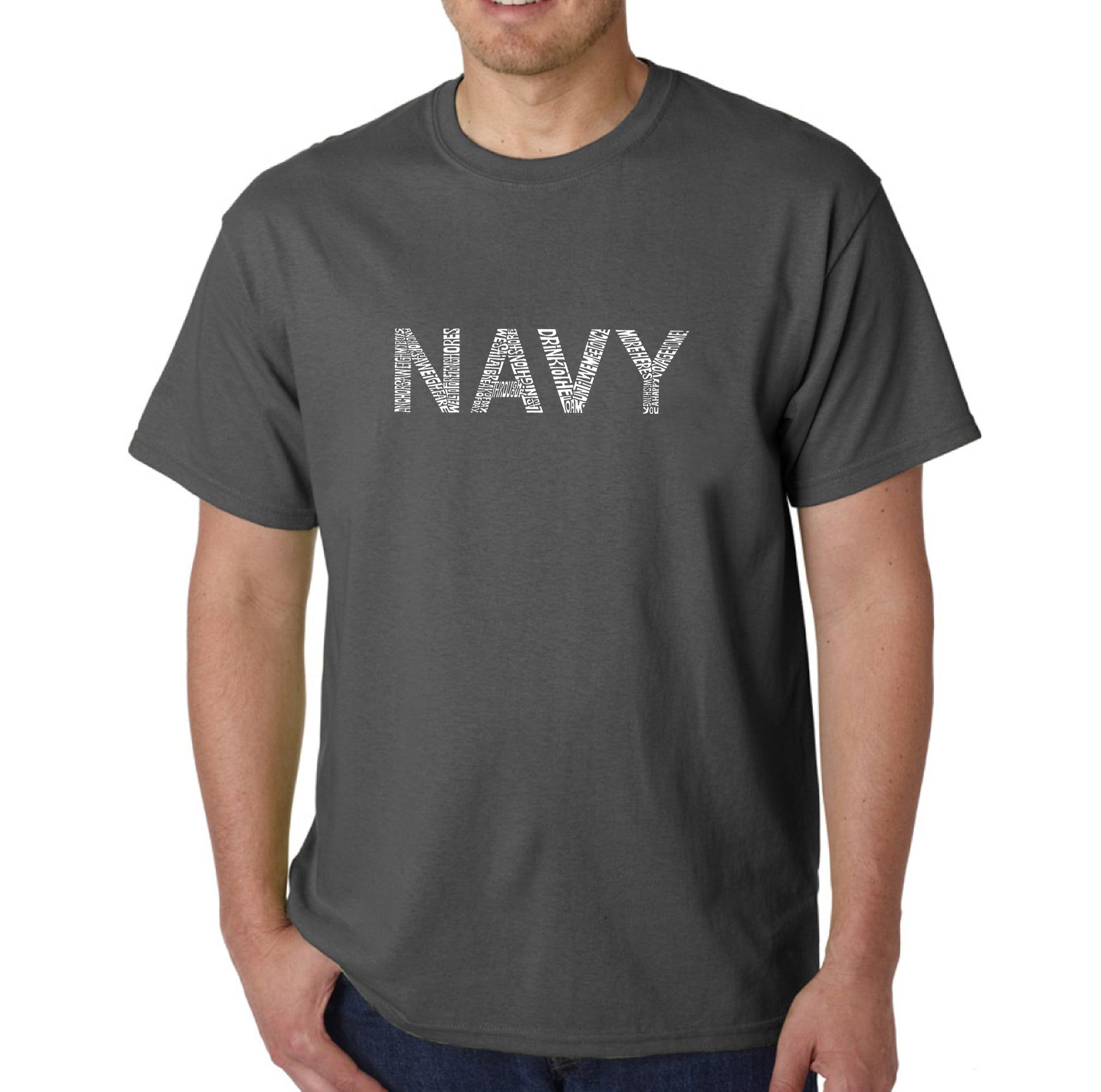 LYRICS TO ANCHORS AWEIGH - Men's Word Art T-Shirt sold by LA Pop Art product image thumbnail 6