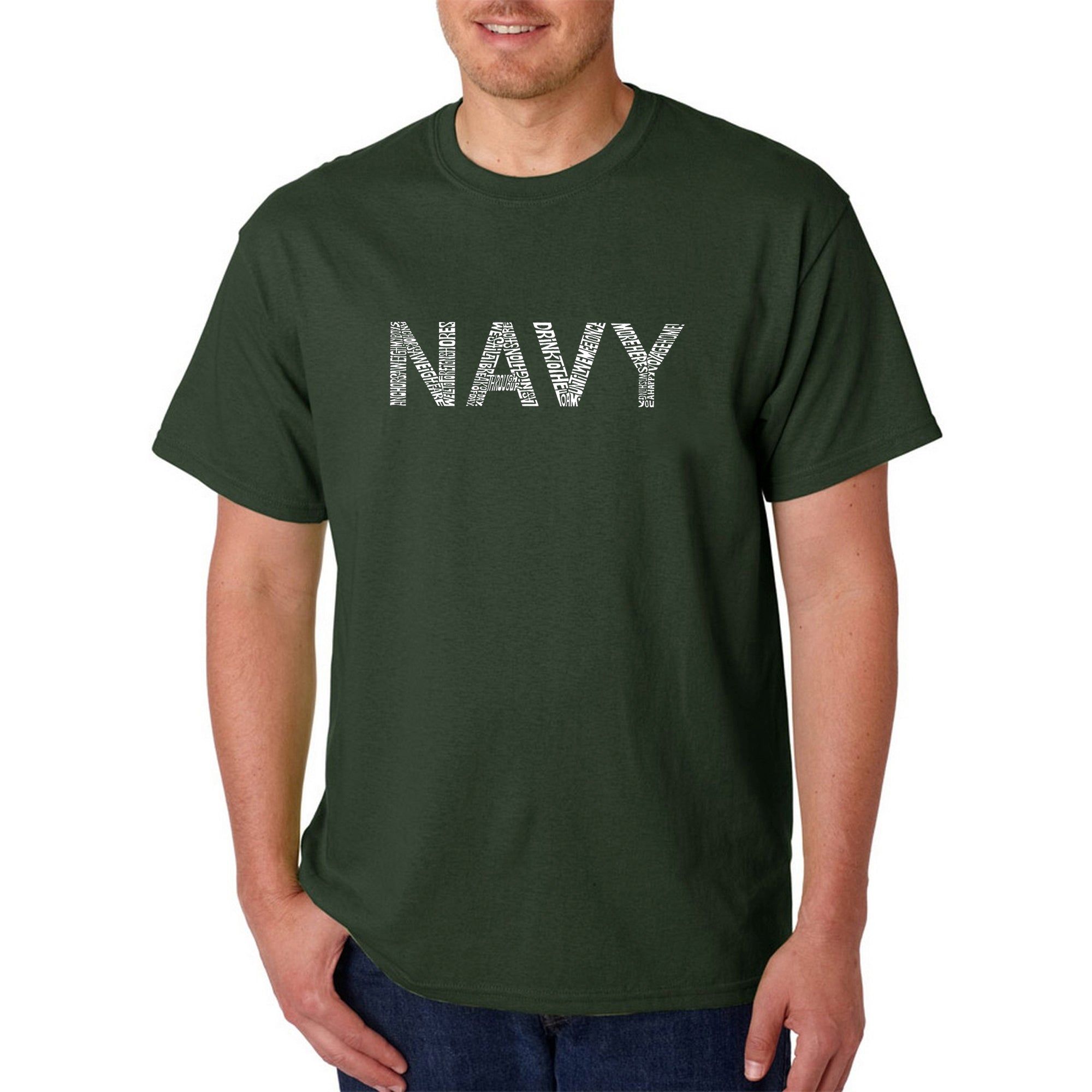LYRICS TO ANCHORS AWEIGH - Men's Word Art T-Shirt sold by LA Pop Art product image thumbnail 4