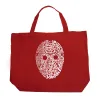 Slasher Movie Villians - Large Word Art Tote Bag sold by LA Pop Art
