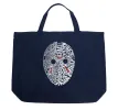 Slasher Movie Villians - Large Word Art Tote Bag sold by LA Pop Art