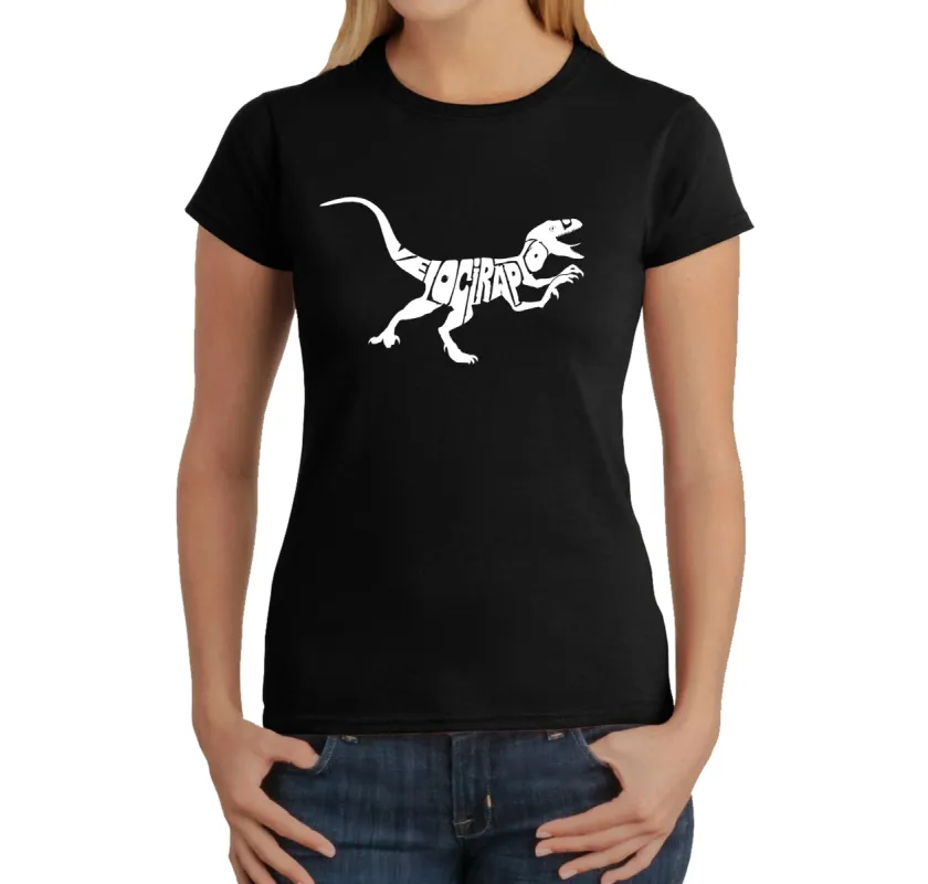 Velociraptor - Women's Word Art T-Shirt sold by LA Pop Art
