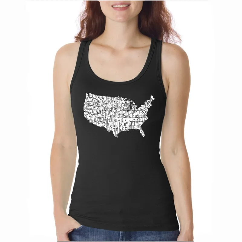 THE STAR SPANGLED BANNER  - Women's Word Art Tank Top sold by LA Pop Art