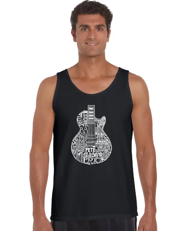 Rock Guitar - Men's Word Art Tank Top sold by LA Pop Art