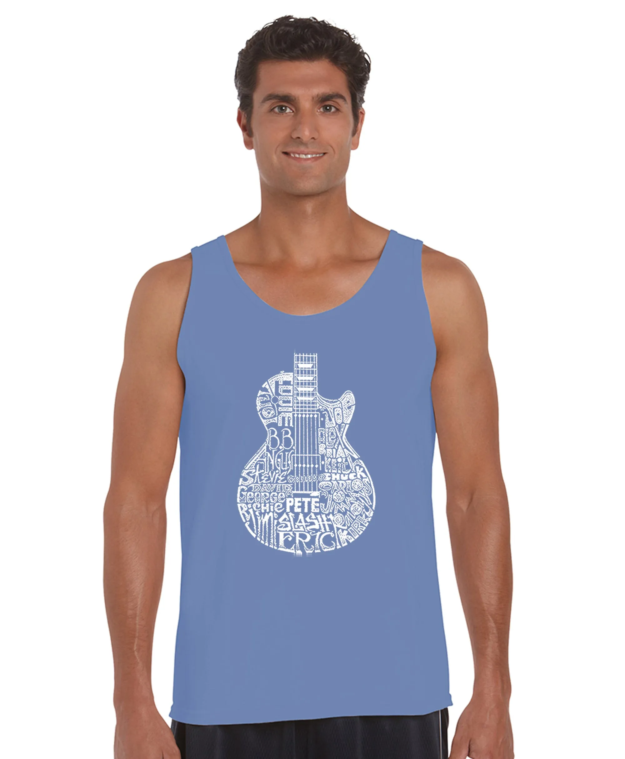Rock Guitar - Men's Word Art Tank Top sold by LA Pop Art product image thumbnail 5