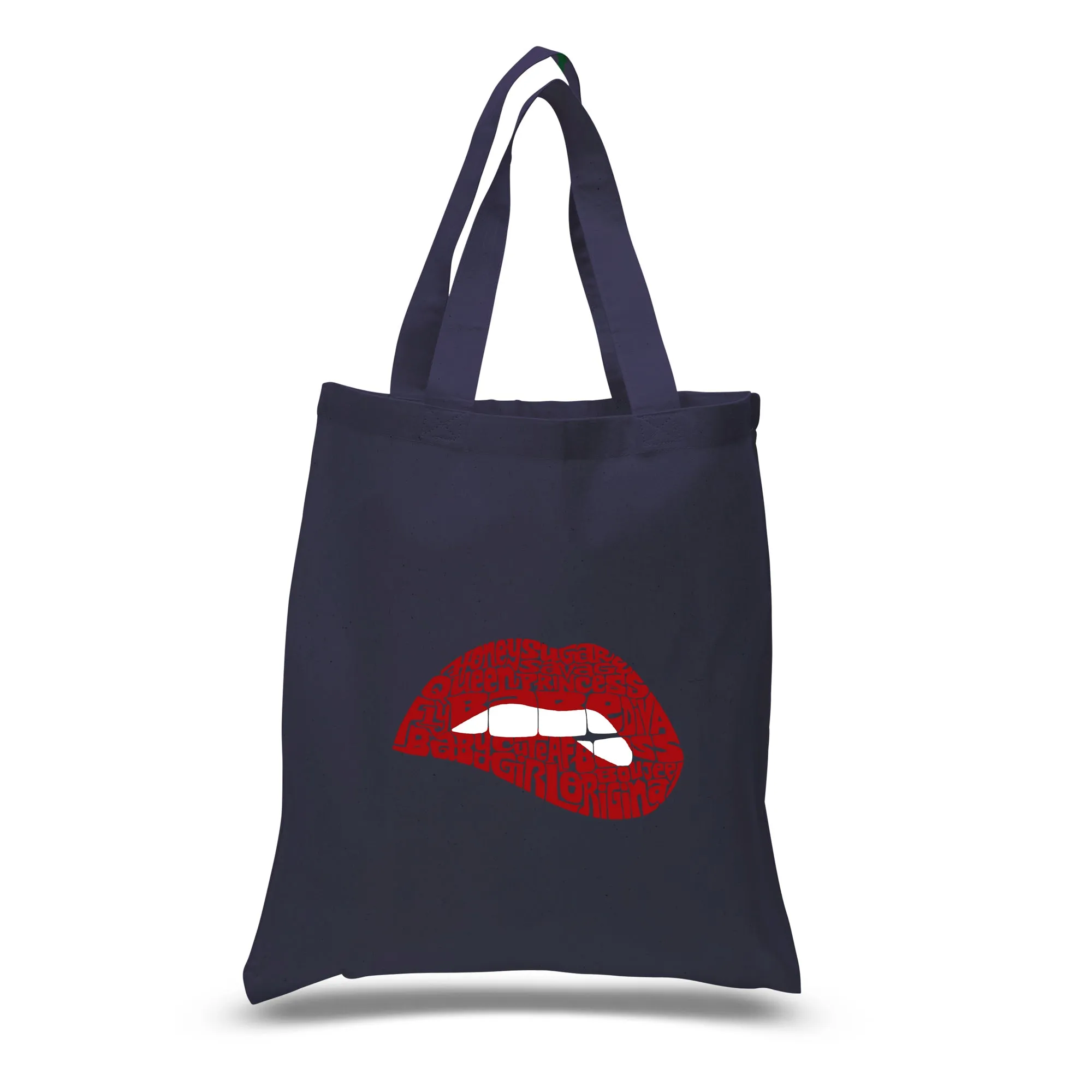Savage Lips - Small Word Art Tote Bag sold by LA Pop Art product image thumbnail 4