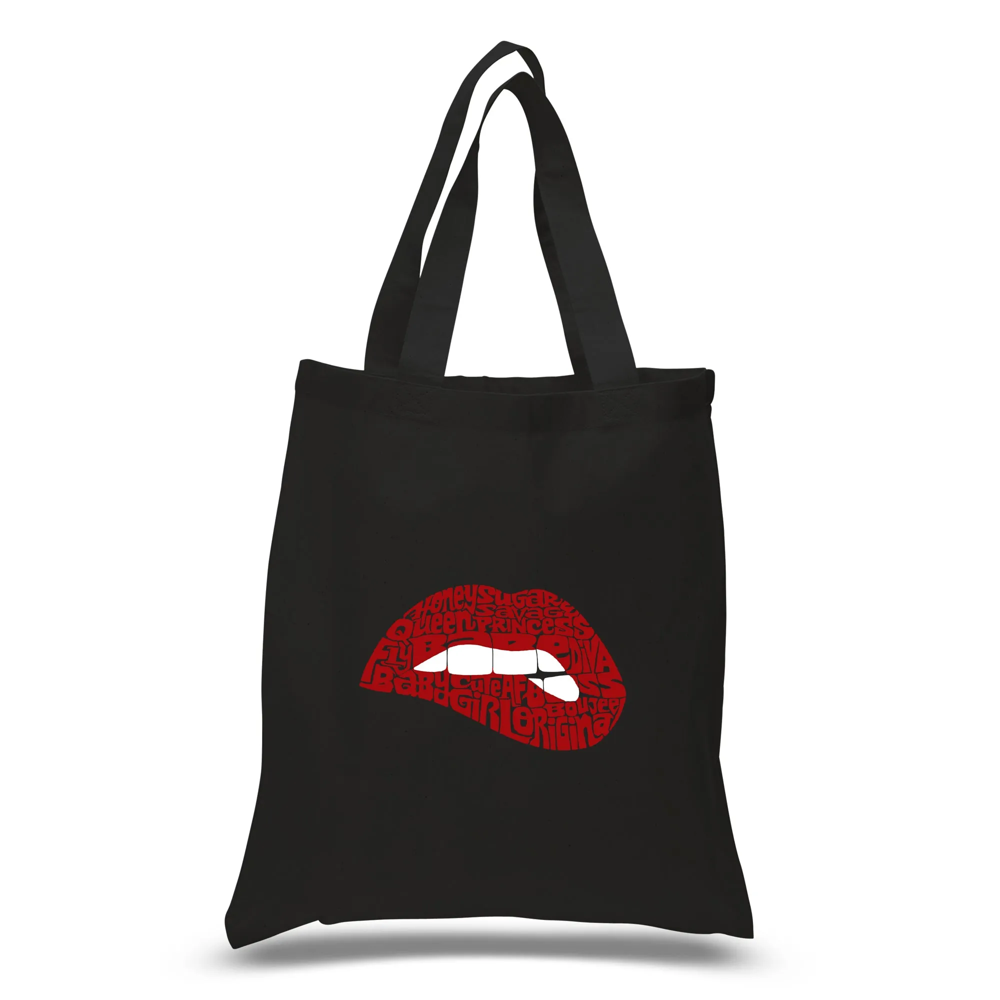 Savage Lips - Small Word Art Tote Bag sold by LA Pop Art