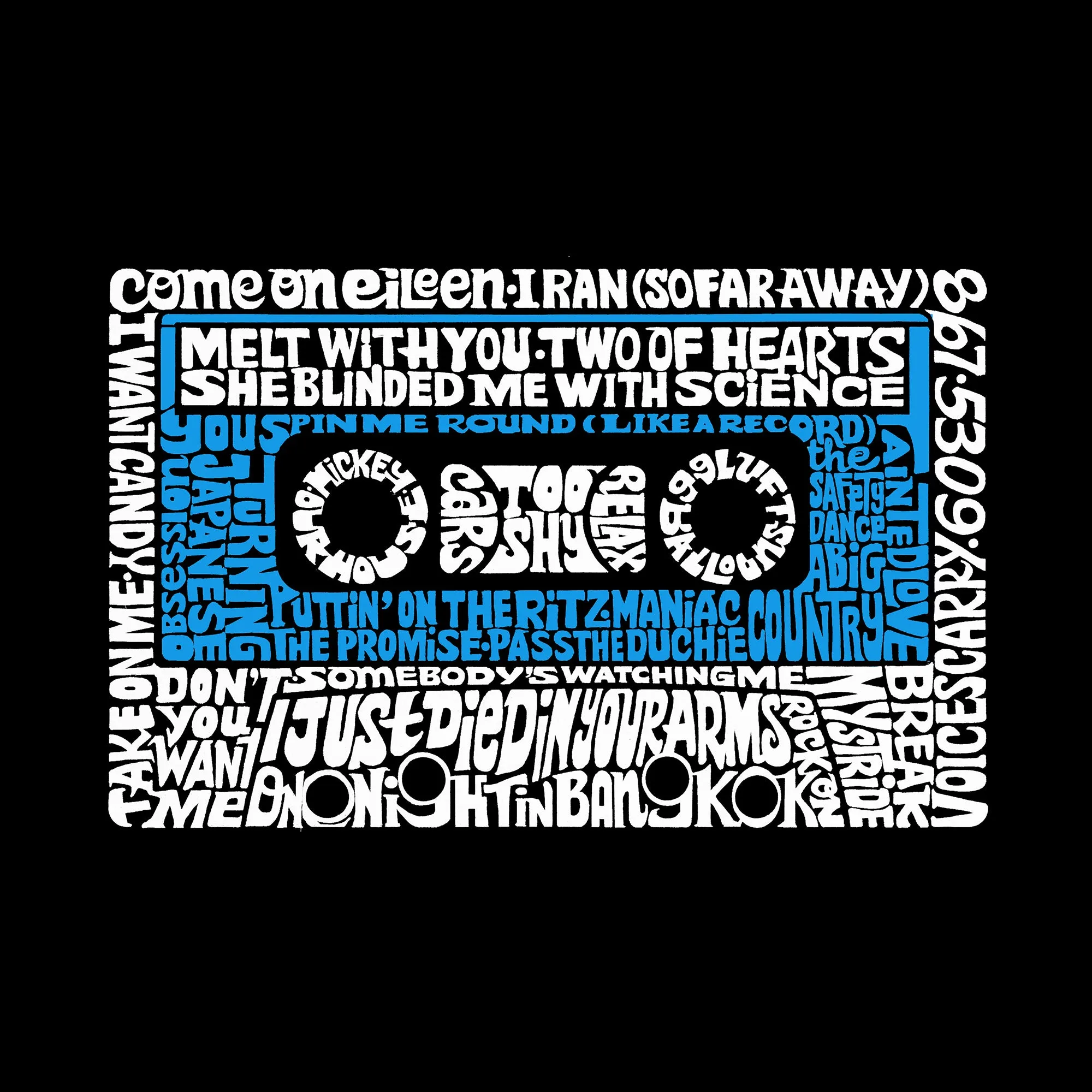 80s One Hit Wonders - Women's Premium Blend Word Art T-Shirt sold by LA Pop Art product image thumbnail 2