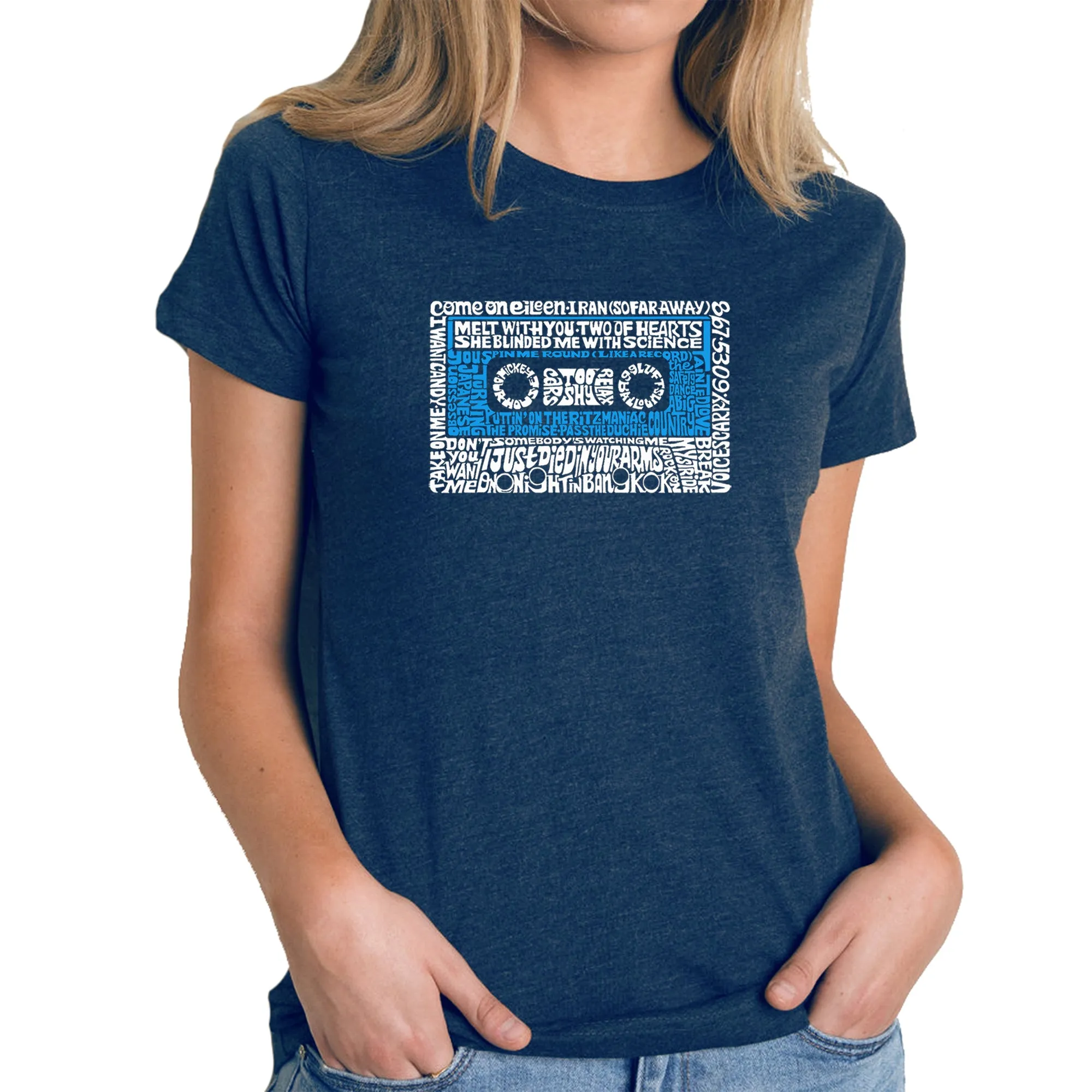 80s One Hit Wonders - Women's Premium Blend Word Art T-Shirt sold by LA Pop Art product image thumbnail 3