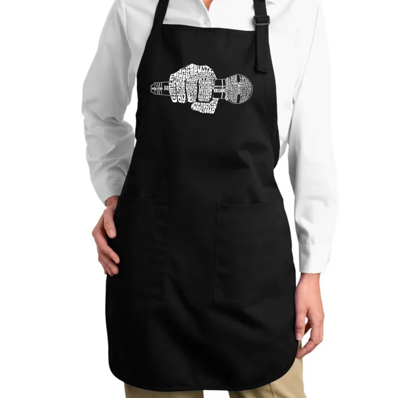 90's Rappers - Full Length Word Art Apron sold by LA Pop Art