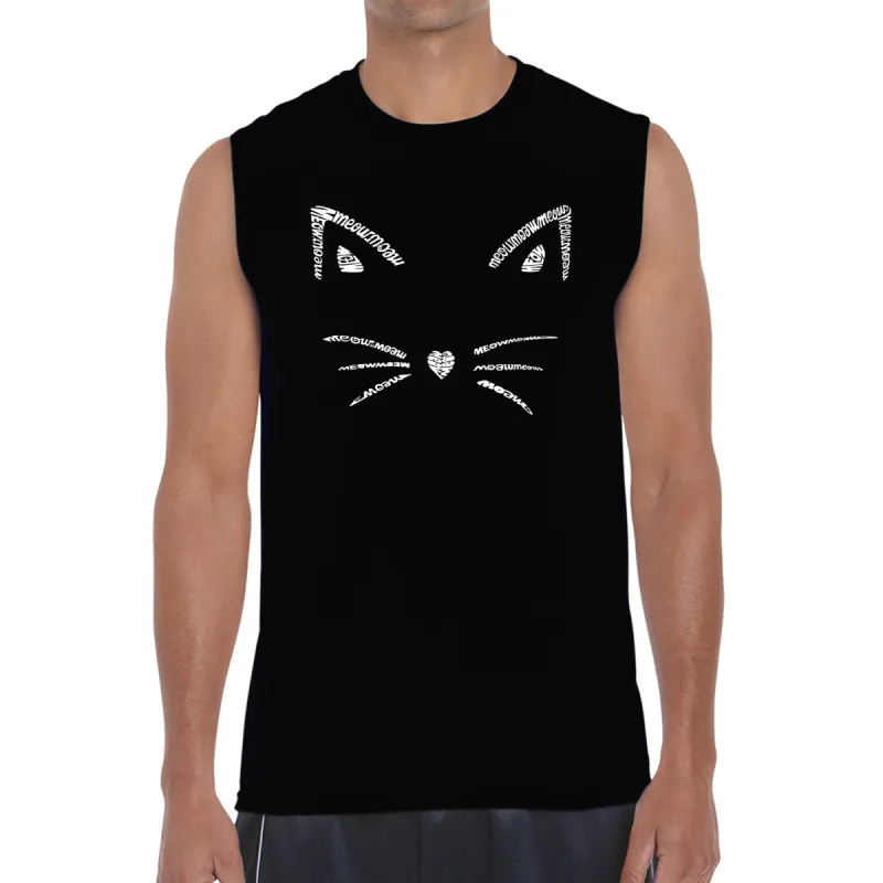 Whiskers  - Men's Word Art Sleeveless T-Shirt sold by LA Pop Art