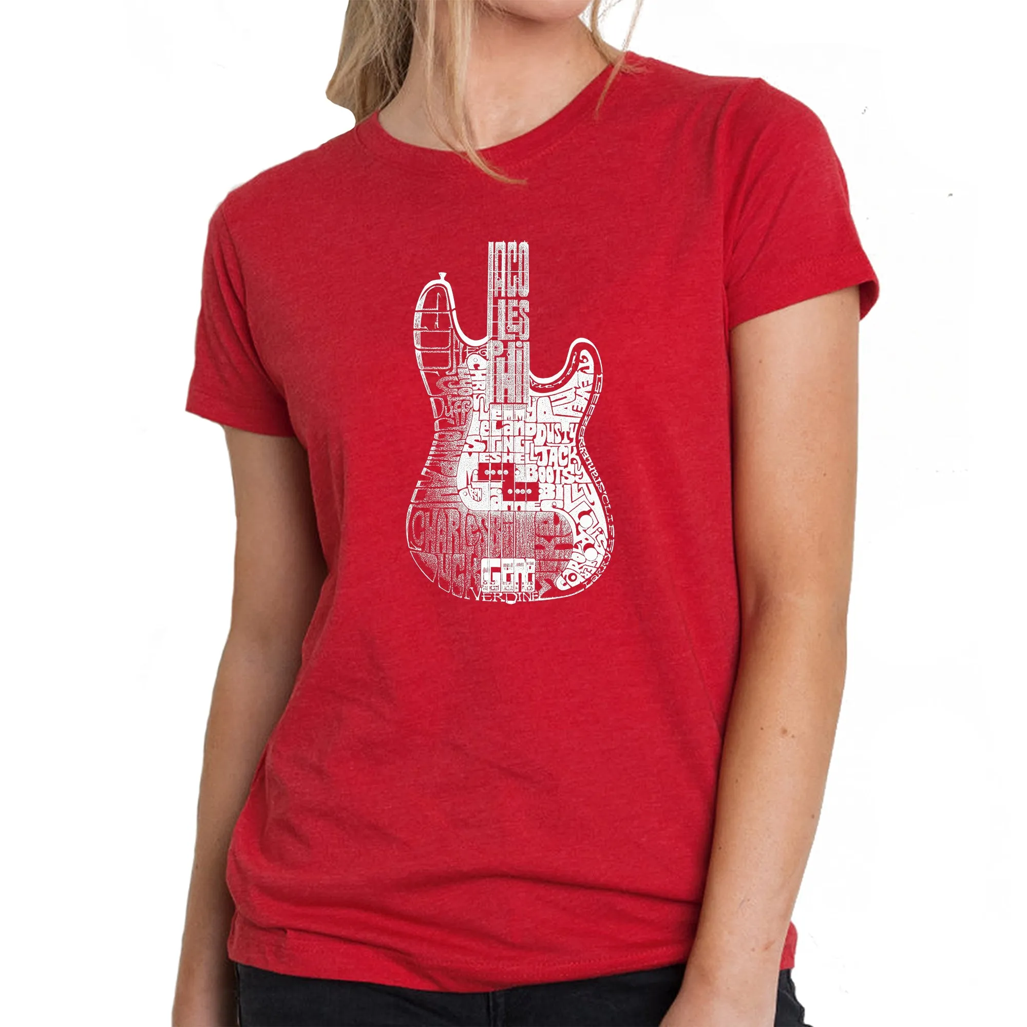 Bass Guitar  - Women's Premium Blend Word Art T-Shirt sold by LA Pop Art product image thumbnail 5
