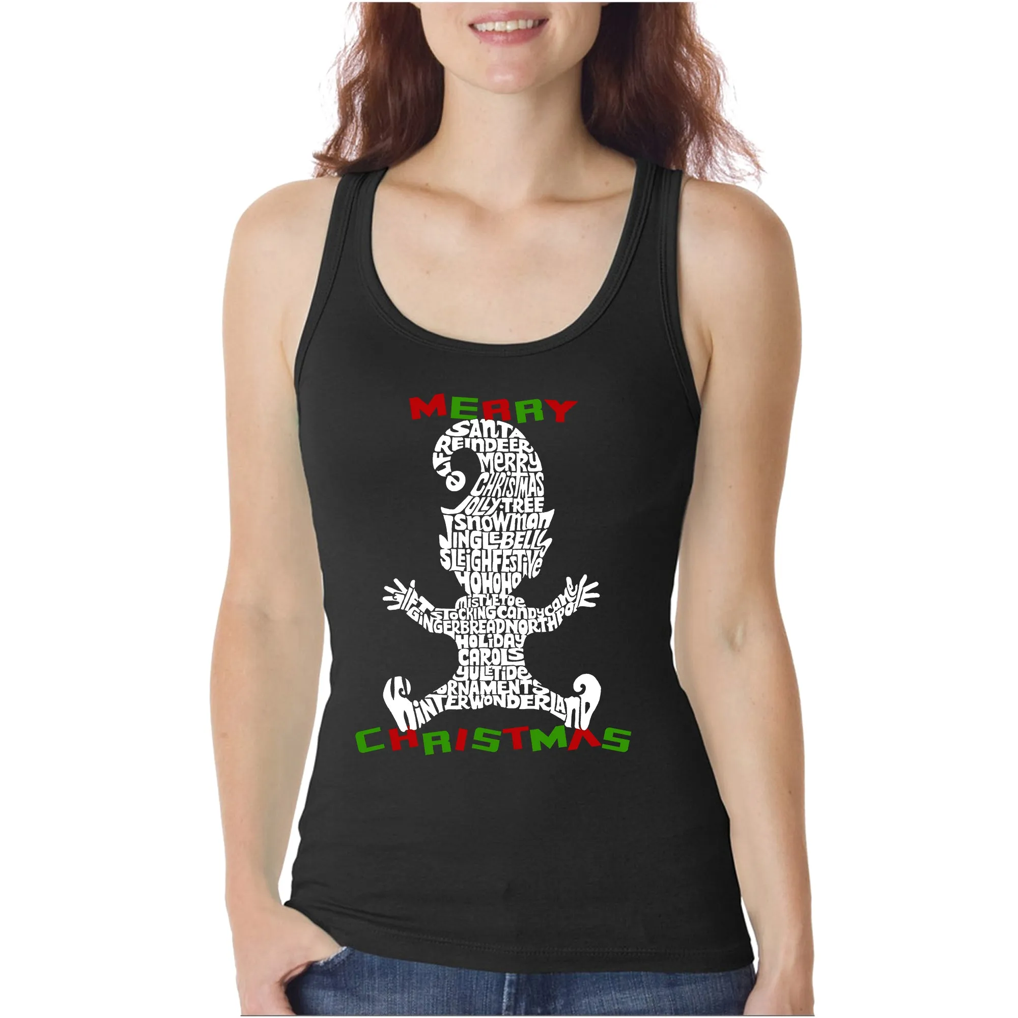 Christmas Elf - Women's Word Art Tank Top sold by LA Pop Art