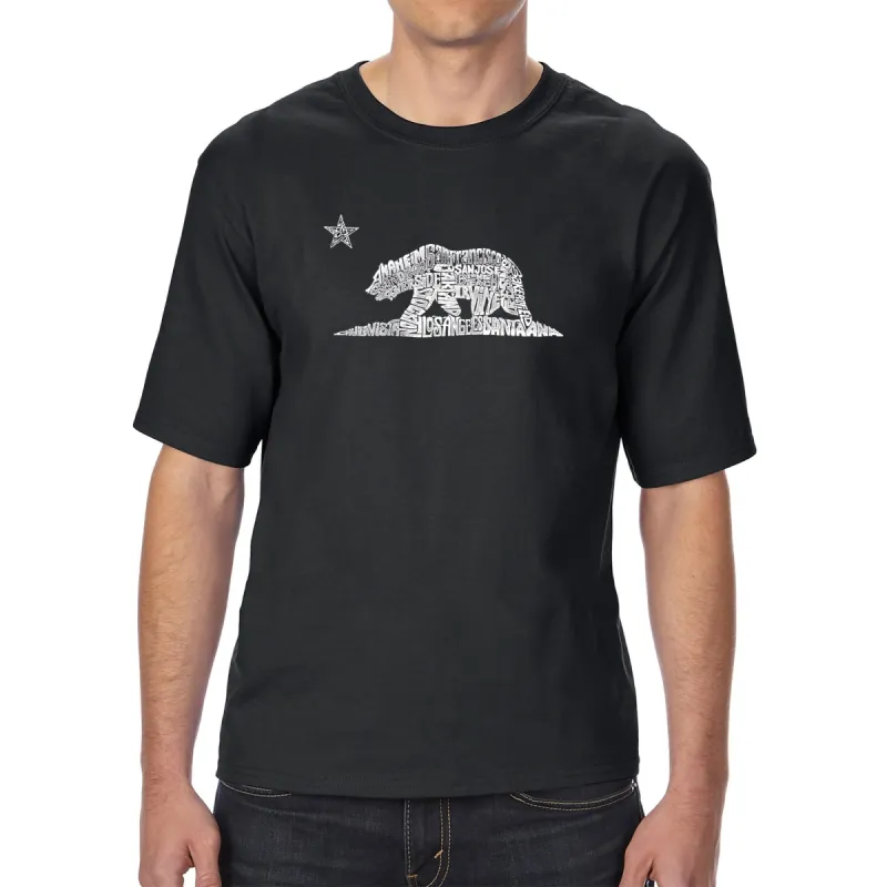 California Bear - Men's Tall Word Art T-Shirt sold by LA Pop Art