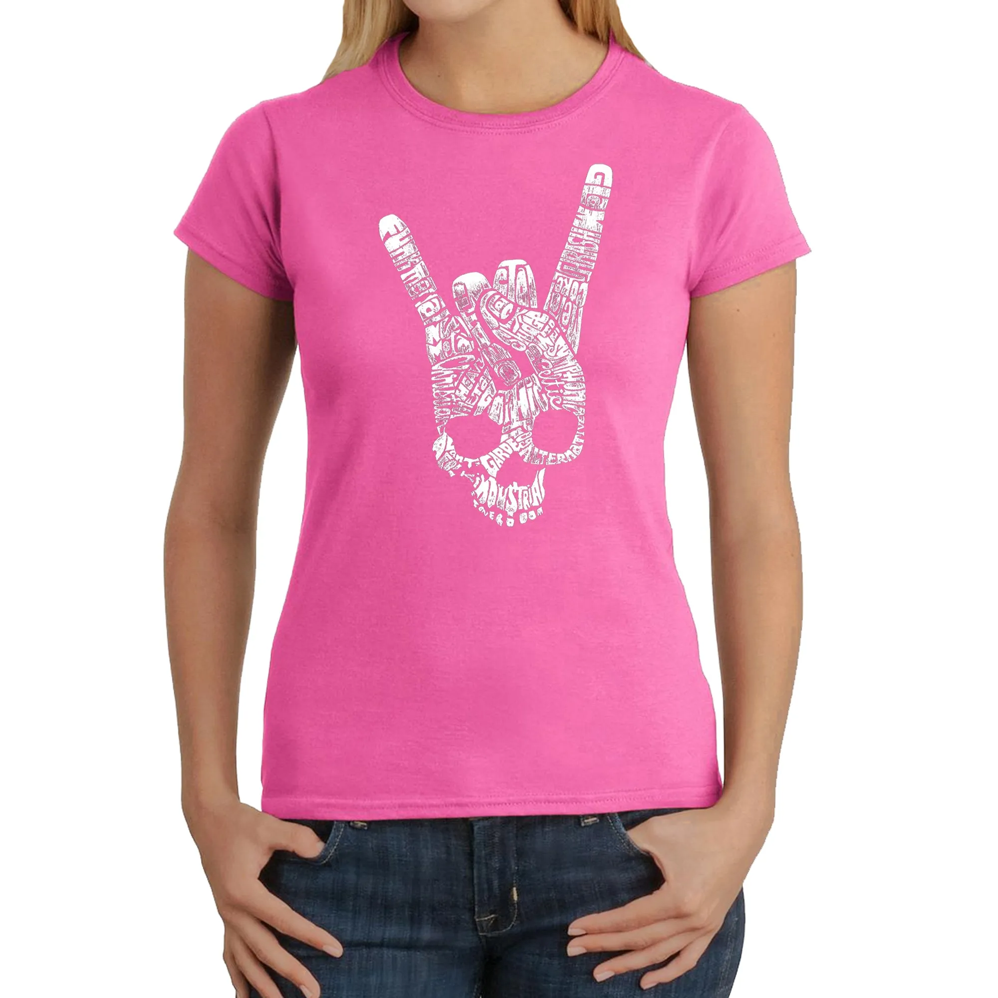 Heavy Metal Genres - Women's Word Art T-Shirt sold by LA Pop Art product image thumbnail 4