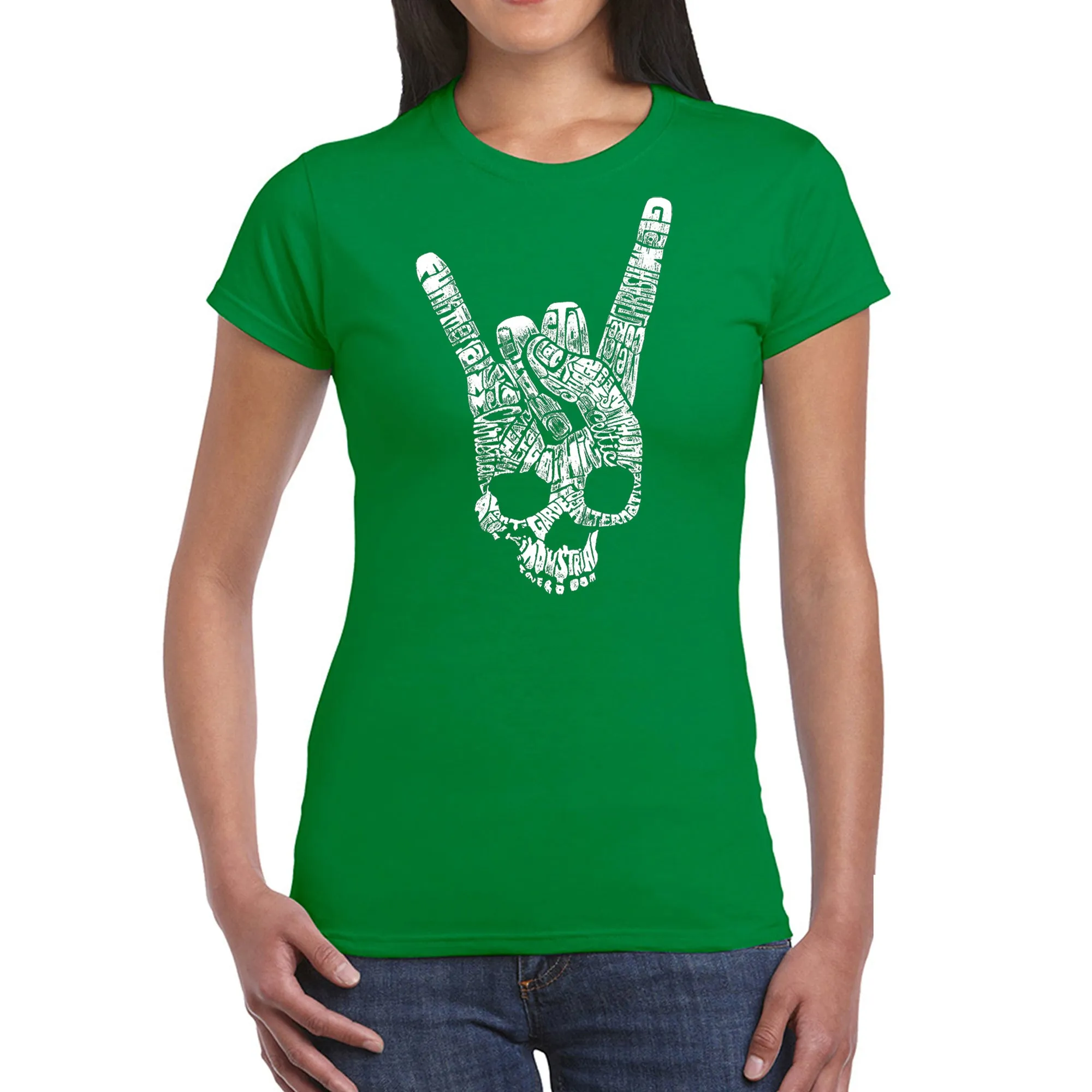 Heavy Metal Genres - Women's Word Art T-Shirt sold by LA Pop Art product image thumbnail 5