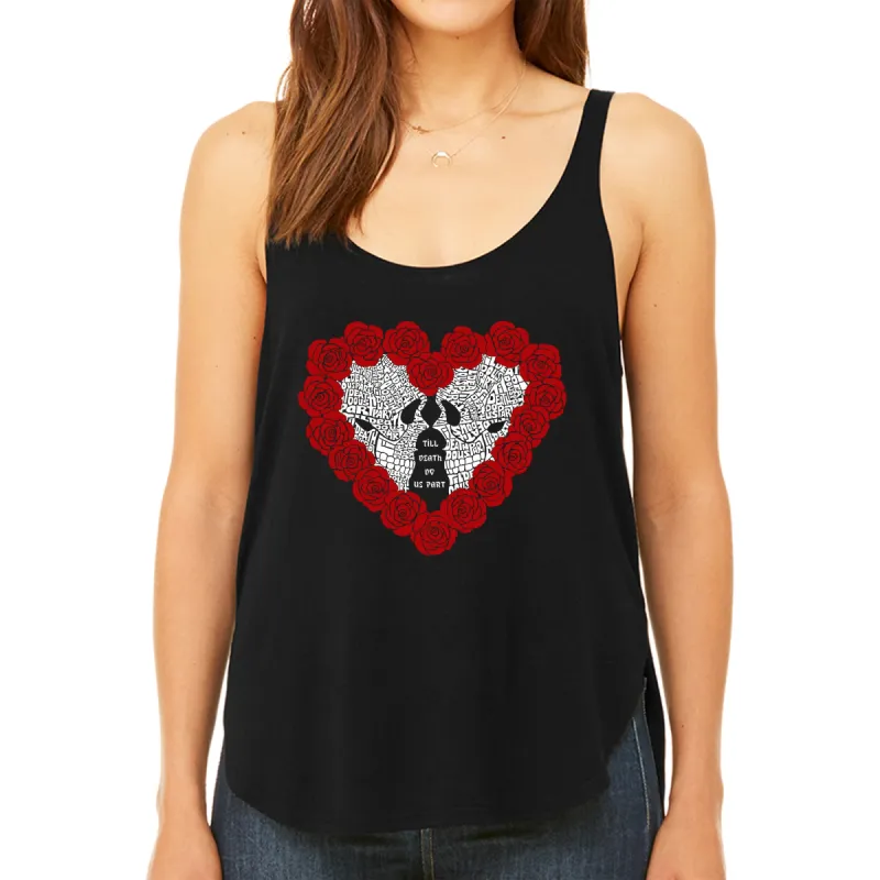 Women's Premium Word Art Flowy Tank Top - Til Death Do Us Part sold by LA Pop Art