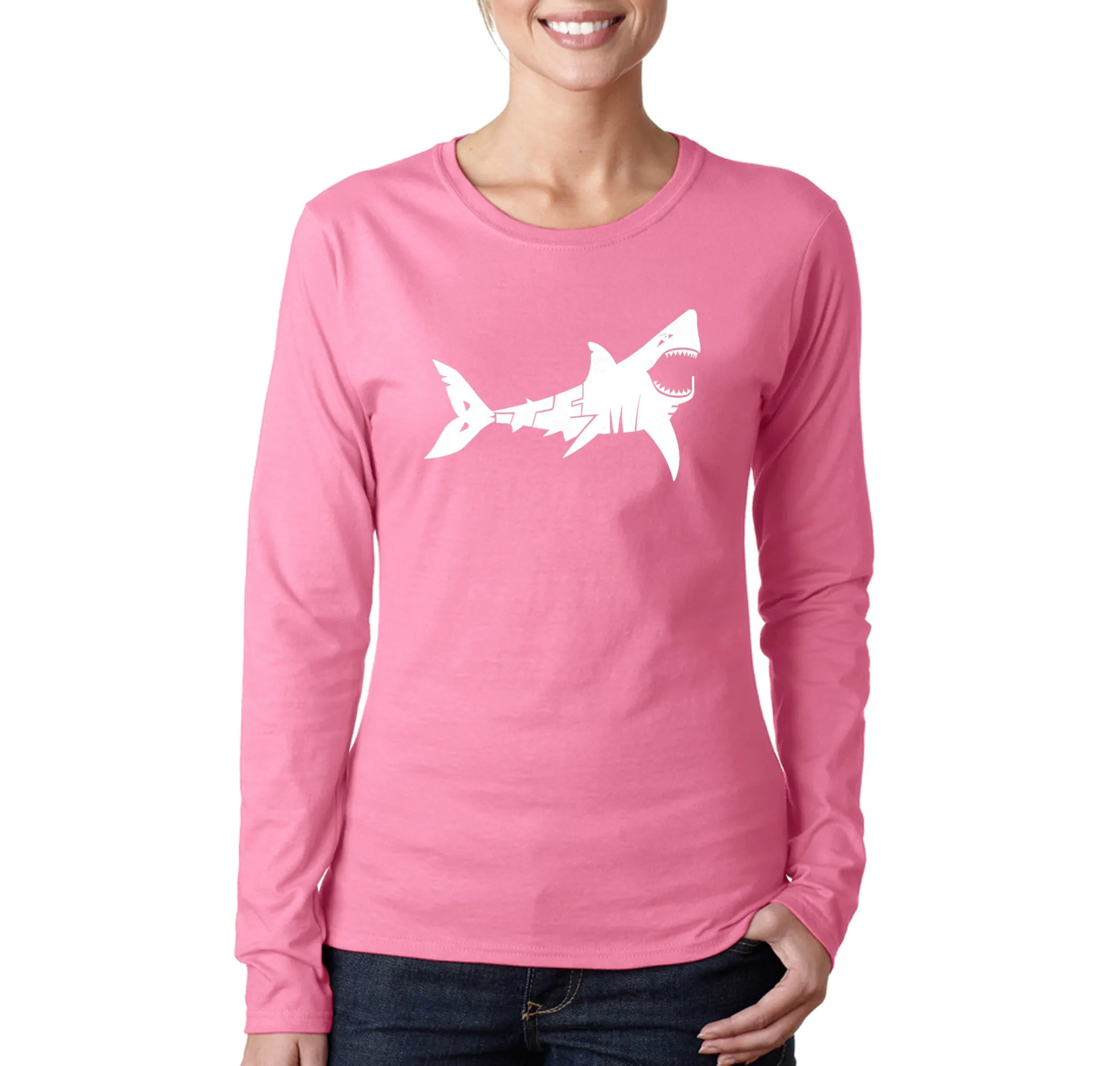 BITE ME - Women's Word Art Long Sleeve T-Shirt sold by LA Pop Art product image thumbnail 3