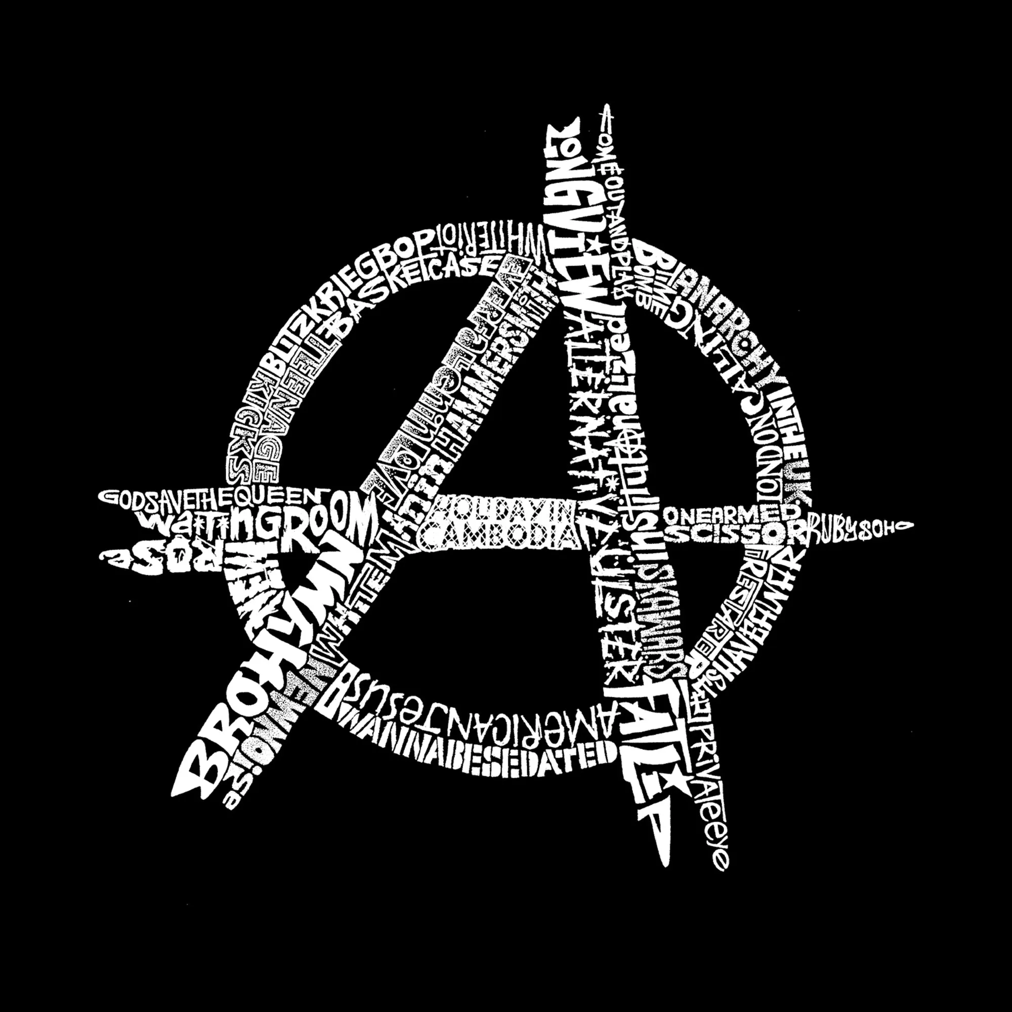 GREAT ALL TIME PUNK SONGS - Women's Word Art Tank Top sold by LA Pop Art product image thumbnail 2