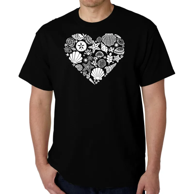 Sea Shells - Men's Word Art T-Shirt sold by LA Pop Art