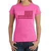 USA Flag - Women's Word Art T-Shirt sold by LA Pop Art