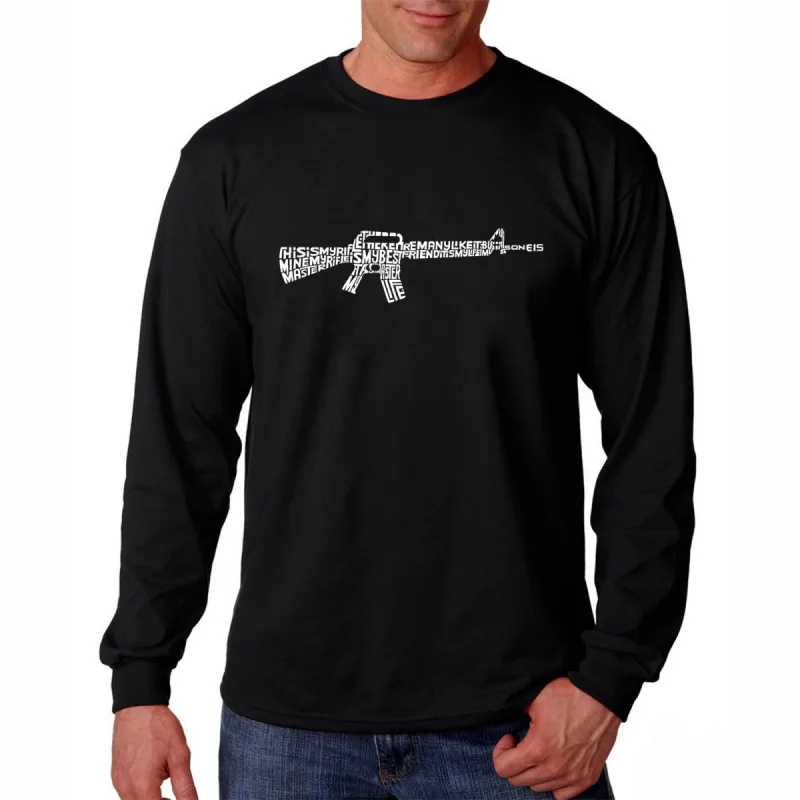 RIFLEMANS CREED - Men's Word Art Long Sleeve T-Shirt sold by LA Pop Art