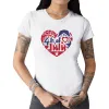Women's Word Art T-Shirt - July 4th Heart sold by LA Pop Art