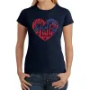 Women's Word Art T-Shirt - July 4th Heart sold by LA Pop Art