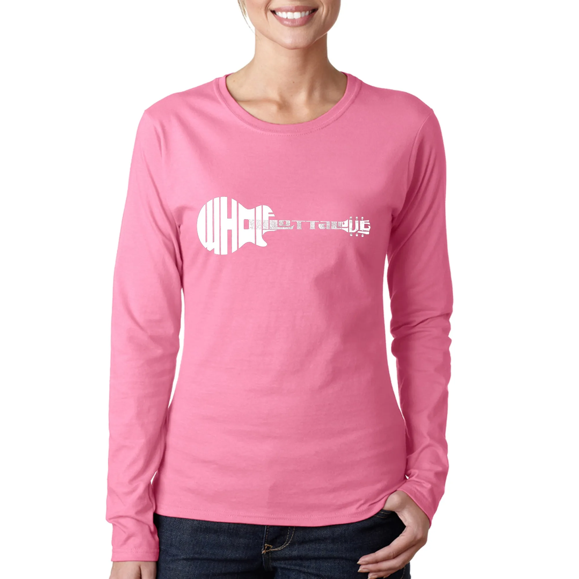 Whole Lotta Love - Women's Word Art Long Sleeve T-Shirt sold by LA Pop Art product image thumbnail 3