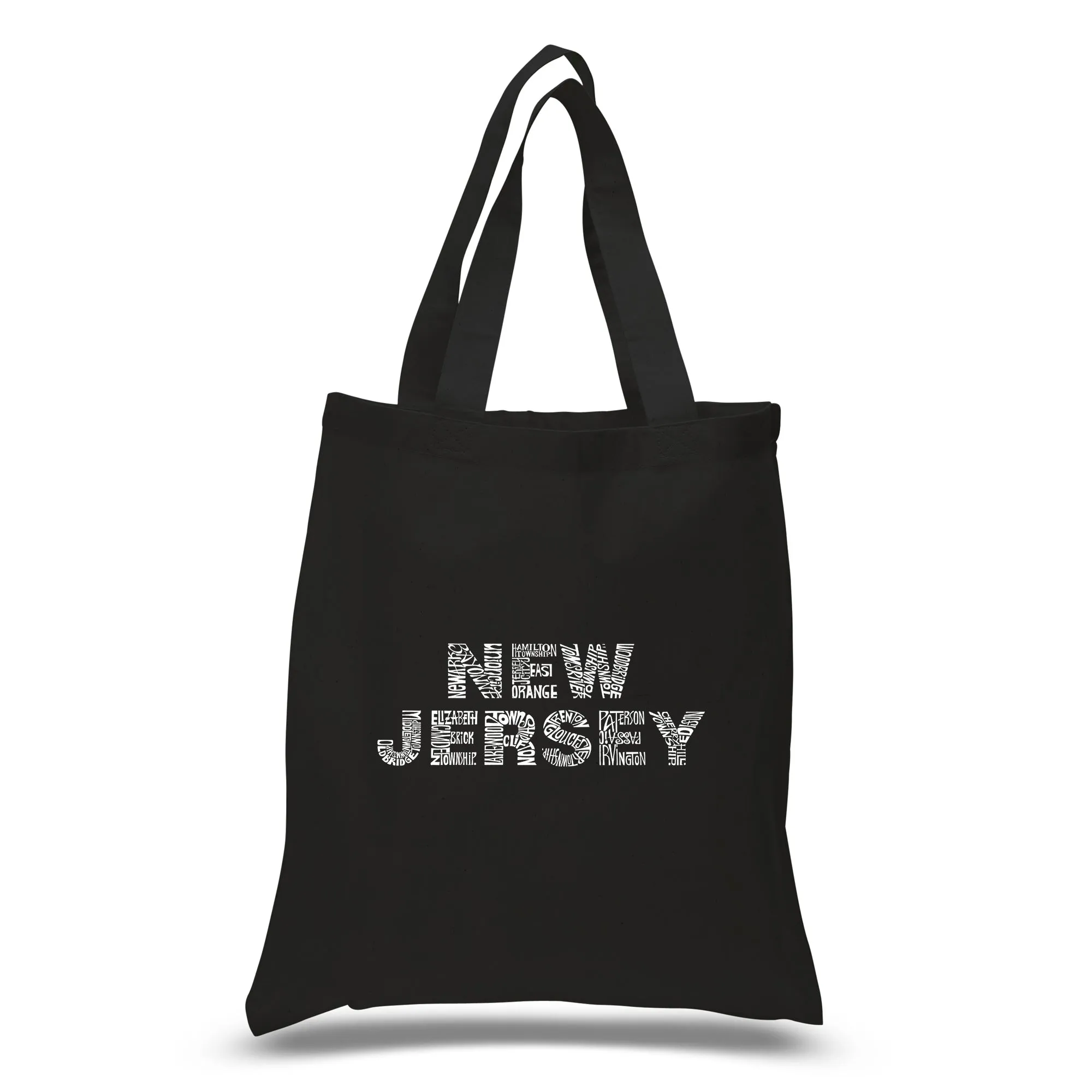 NEW JERSEY NEIGHBORHOODS - Small Word Art Tote Bag sold by LA Pop Art