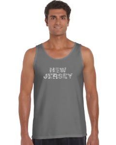 NEW JERSEY NEIGHBORHOODS - Men's Word Art Tank Top sold by LA Pop Art
