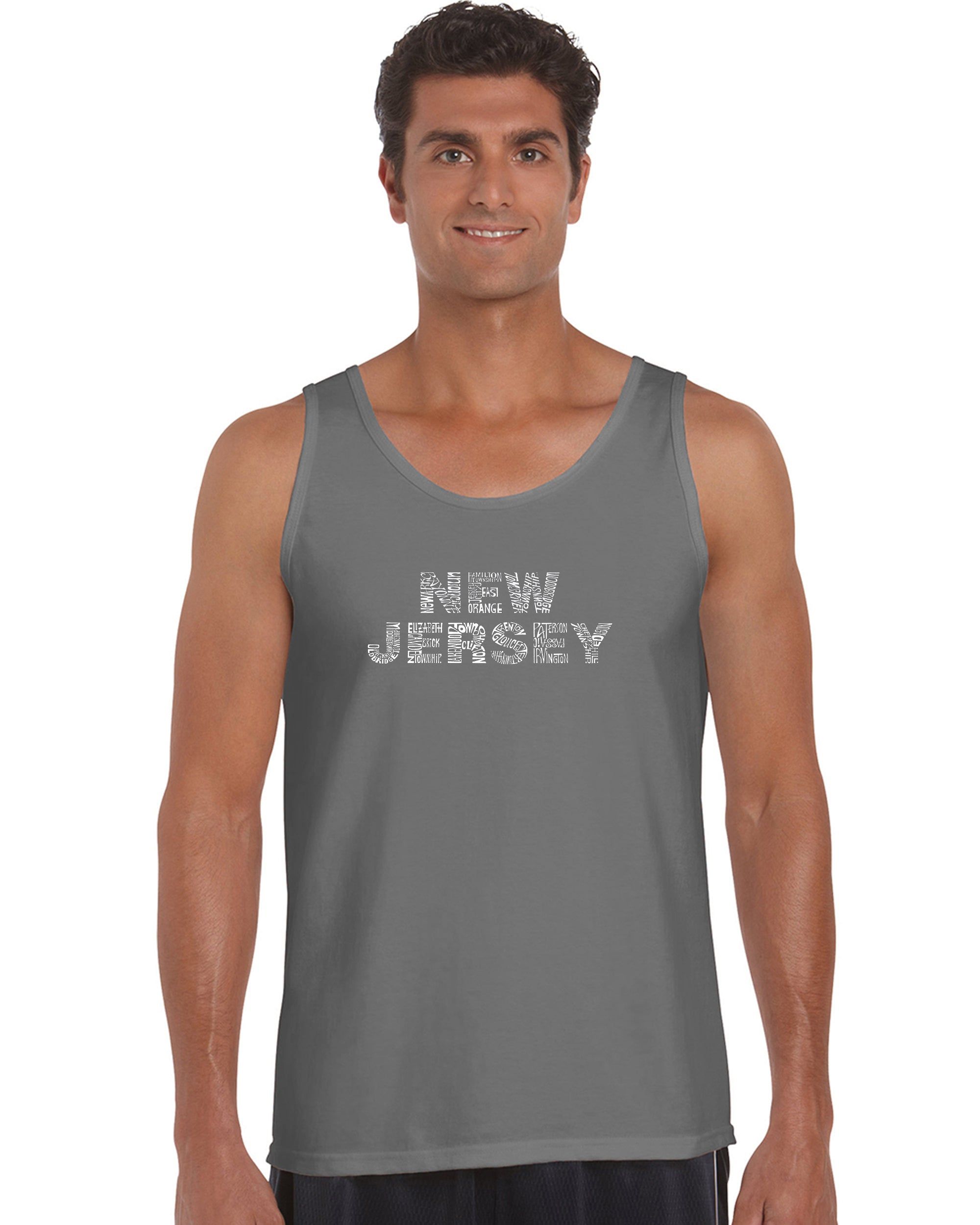 NEW JERSEY NEIGHBORHOODS - Men's Word Art Tank Top sold by LA Pop Art product image thumbnail 5