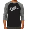 POPULAR SKATING MOVES & TRICKS - Men's Raglan Baseball Word Art T-Shirt sold by LA Pop Art