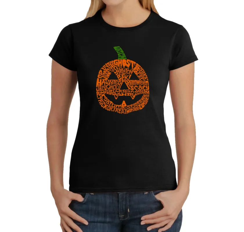 Pumpkin - Women's Word Art T-Shirt sold by LA Pop Art