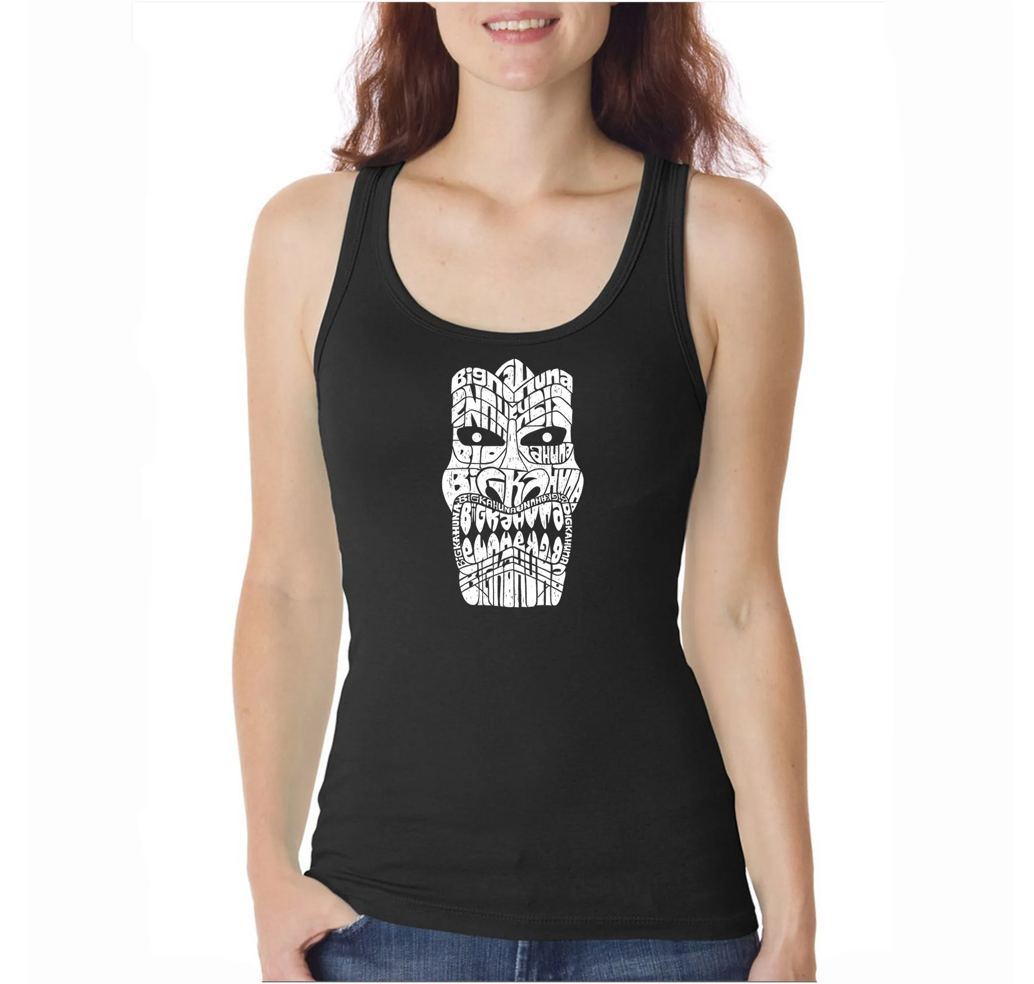 TIKI BIG KAHUNA - Women's Word Art Tank Top sold by LA Pop Art