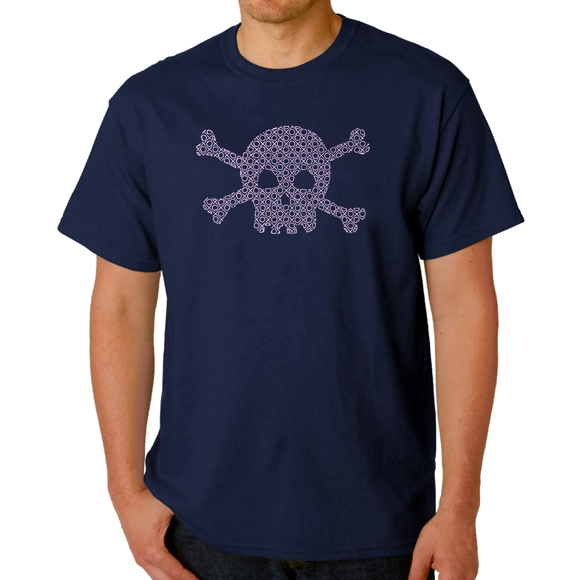 XOXO Skull - Men's Word Art T-Shirt sold by LA Pop Art product image thumbnail 3