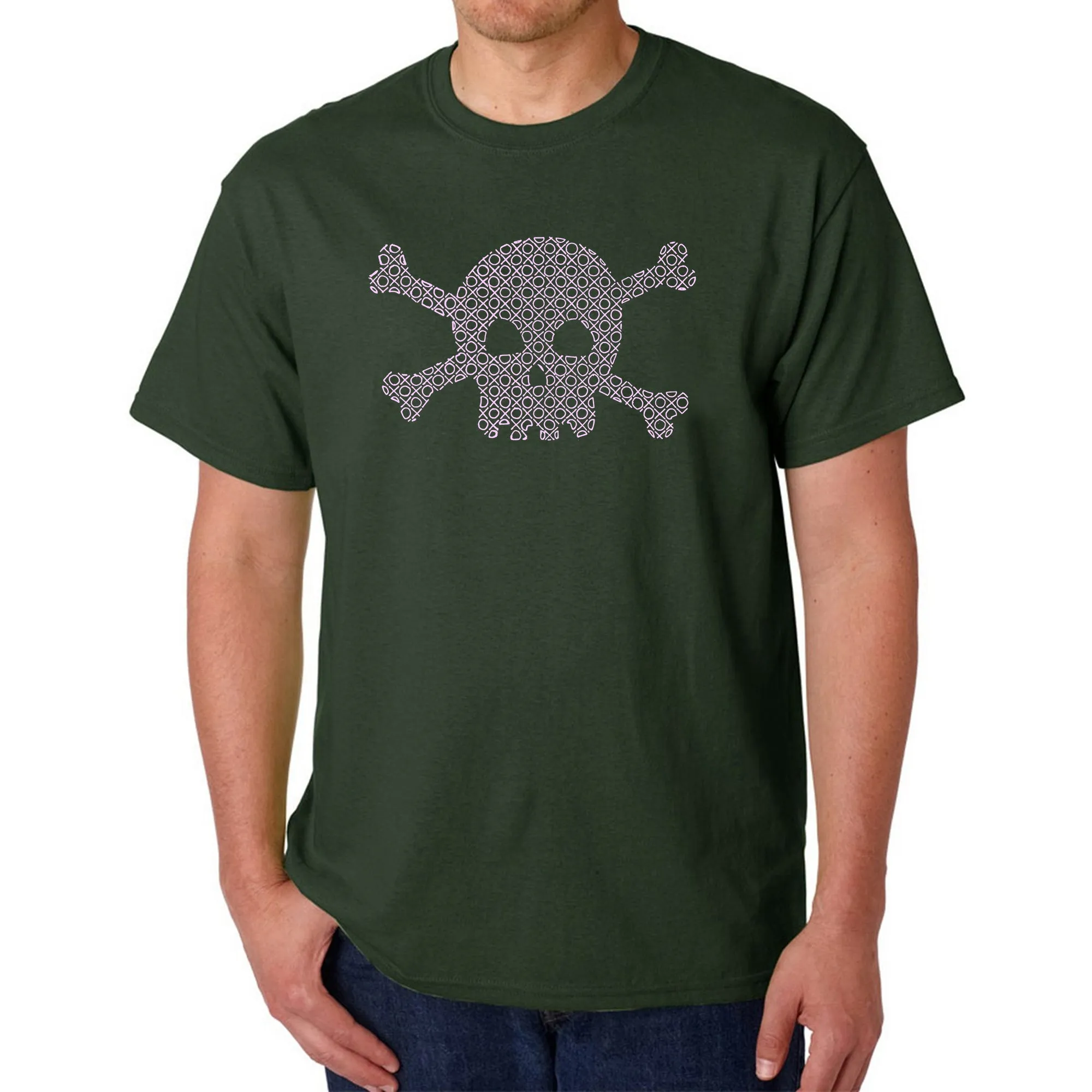 XOXO Skull - Men's Word Art T-Shirt sold by LA Pop Art product image thumbnail 4