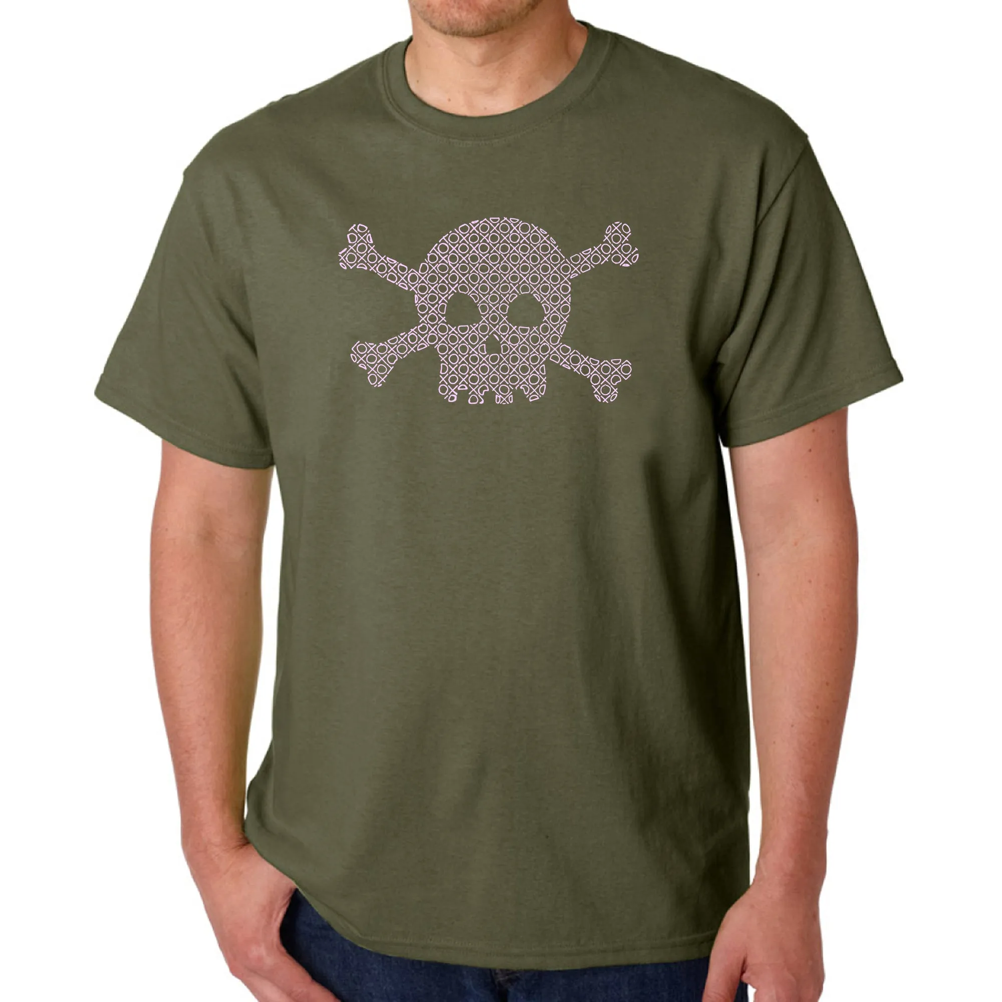 XOXO Skull - Men's Word Art T-Shirt sold by LA Pop Art product image thumbnail 5