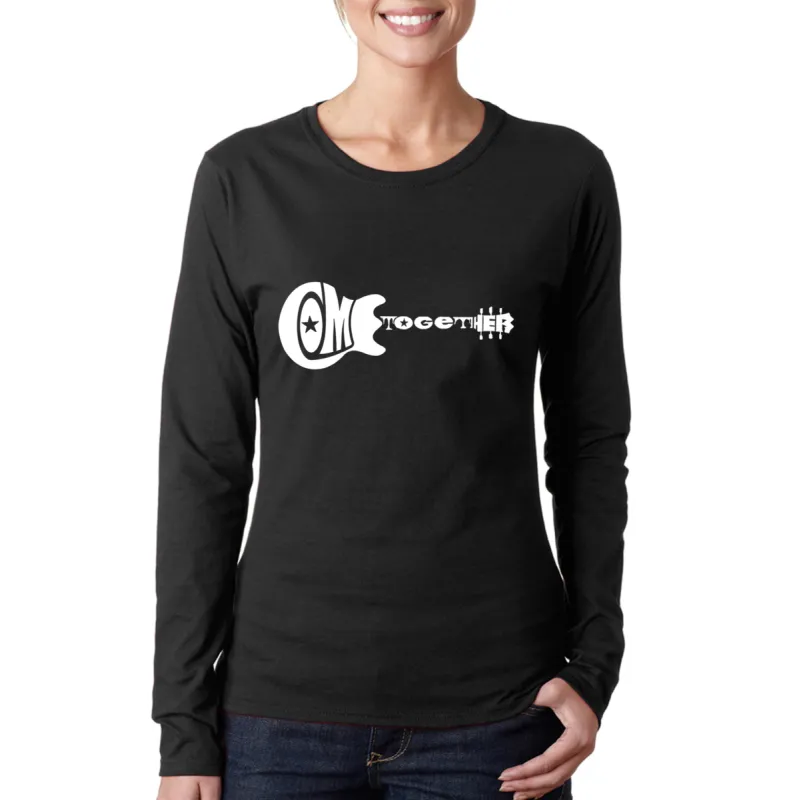 COME TOGETHER - Women's Word Art Long Sleeve T-Shirt sold by LA Pop Art