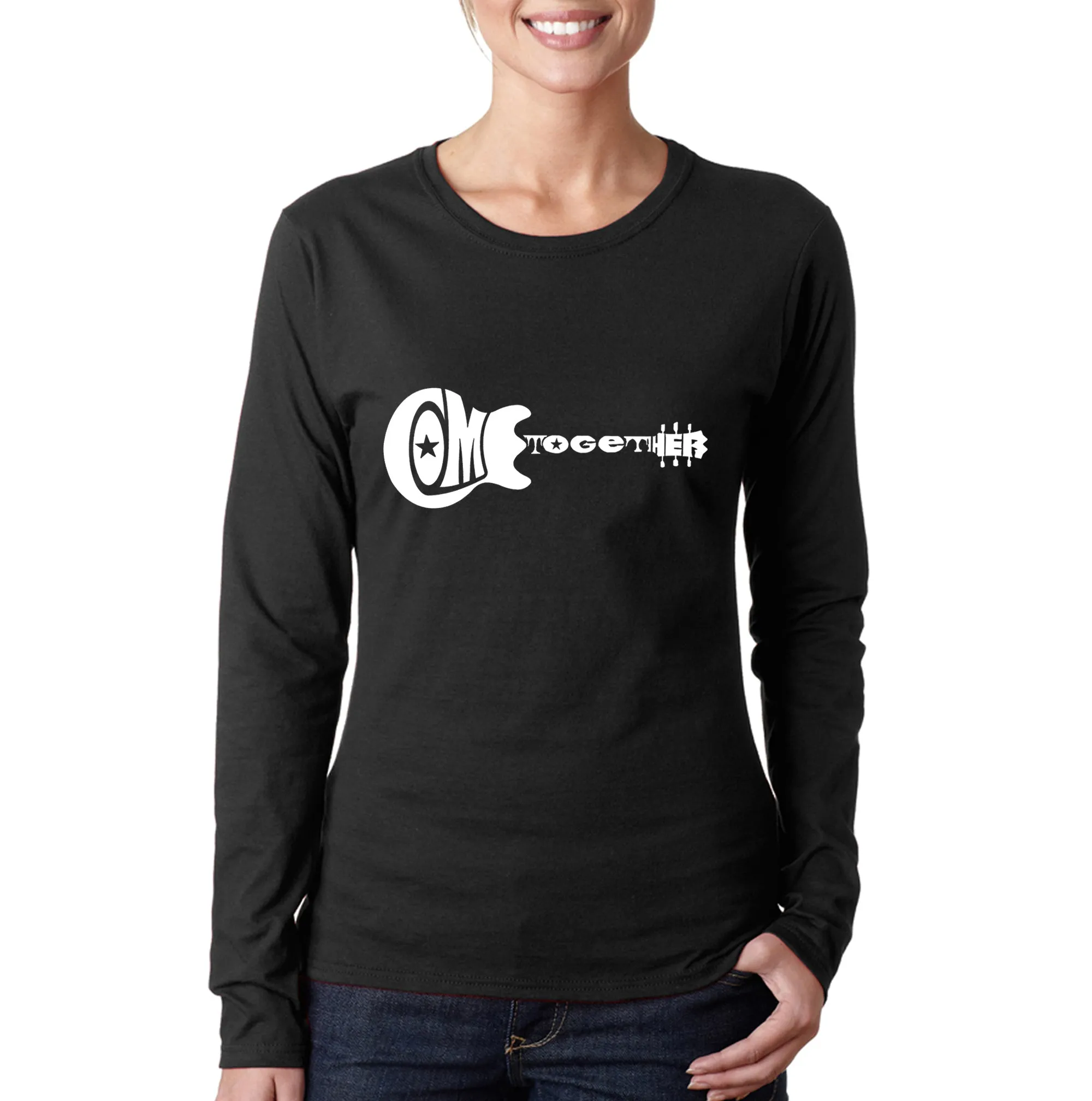 COME TOGETHER - Women's Word Art Long Sleeve T-Shirt sold by LA Pop Art