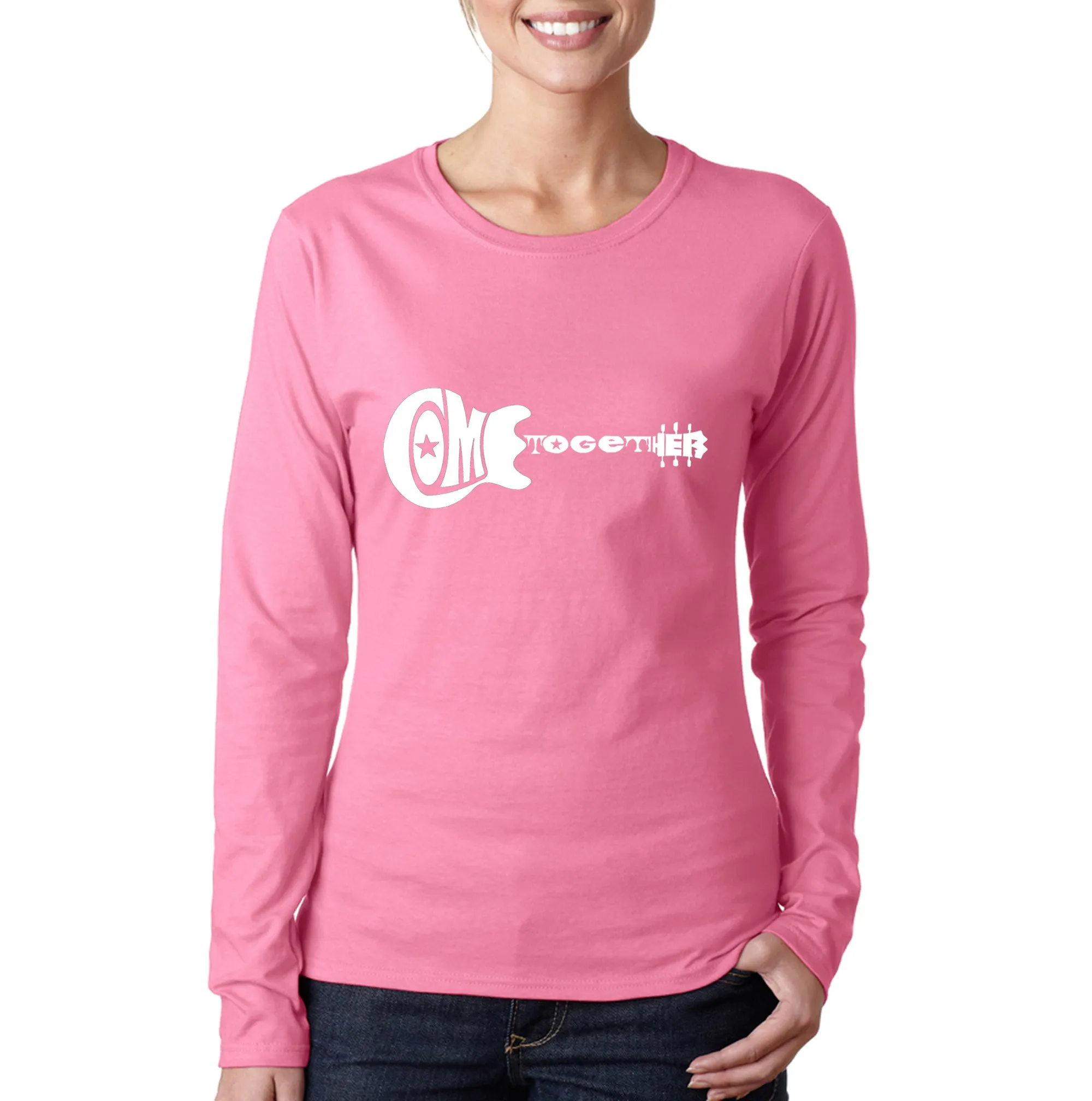 COME TOGETHER - Women's Word Art Long Sleeve T-Shirt sold by LA Pop Art product image thumbnail 3