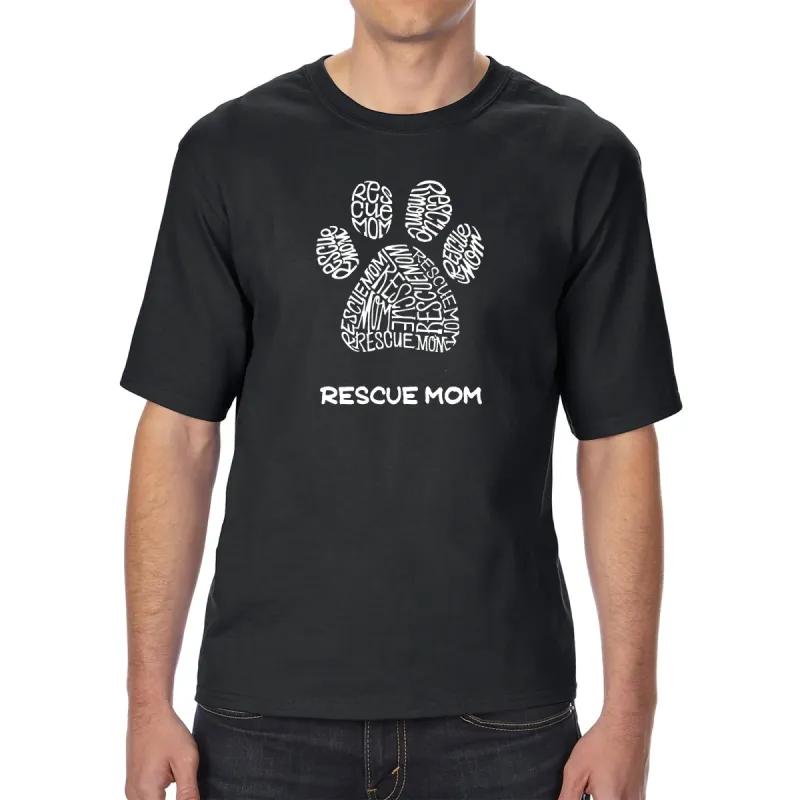 Rescue Mom - Men's Tall Word Art T-Shirt made by LA Pop Art