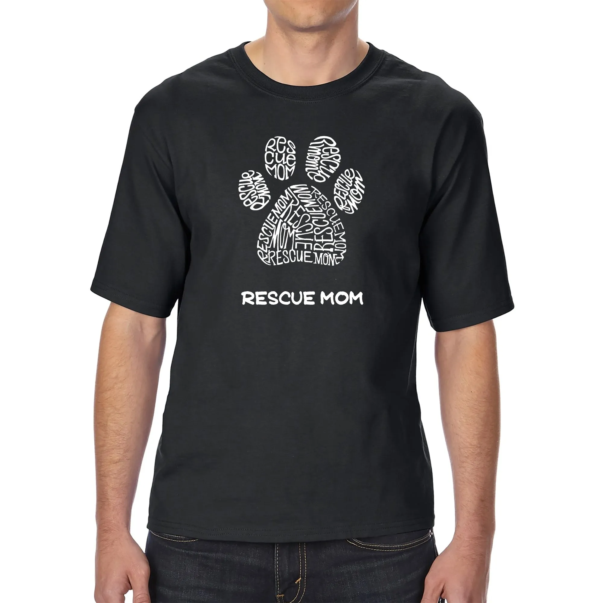 Rescue Mom - Men's Tall Word Art T-Shirt sold by LA Pop Art