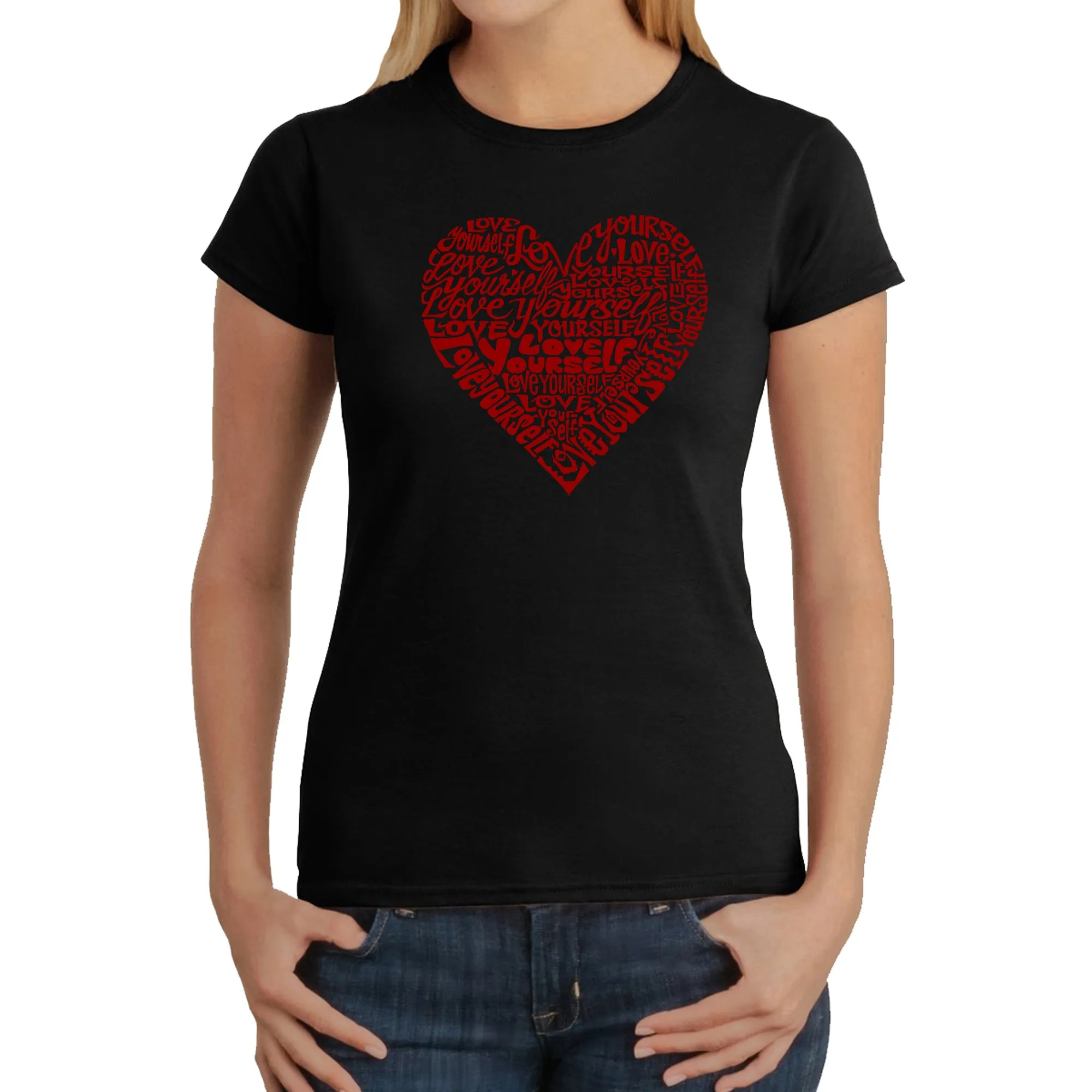 Love Yourself - Women's Word Art T-Shirt sold by LA Pop Art