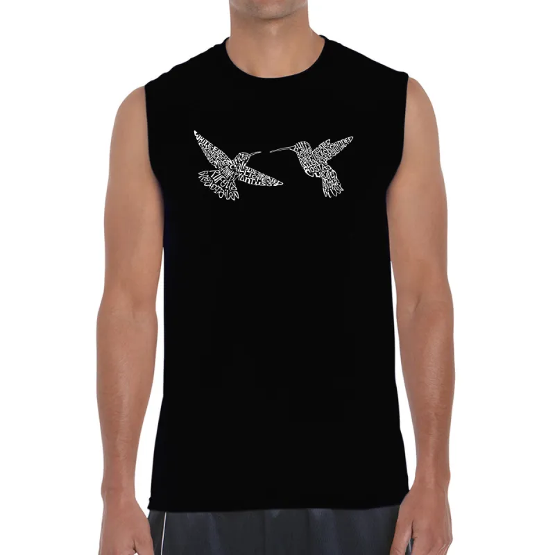 Hummingbirds - Men's Word Art Sleeveless T-Shirt sold by LA Pop Art
