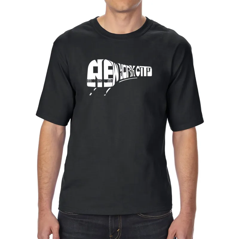 NY SUBWAY - Men's Tall Word Art T-Shirt sold by LA Pop Art